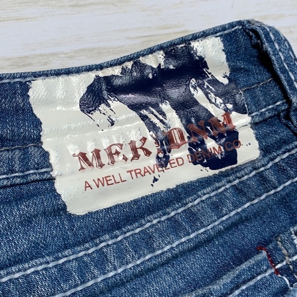 MEK Women's Boot Cut Jeans - Dark Blue - Picture 4 of 13